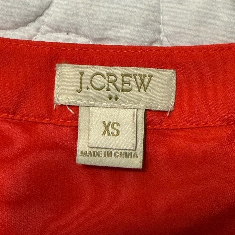 J. Crew Bold Red Sleeveless Blouse Tank Top XS